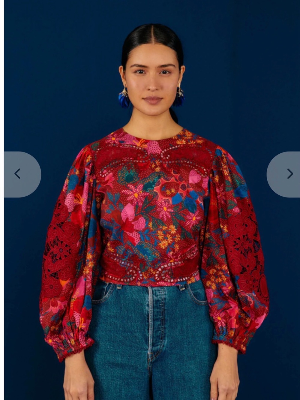 Farm Rio Red Wild life Blouse